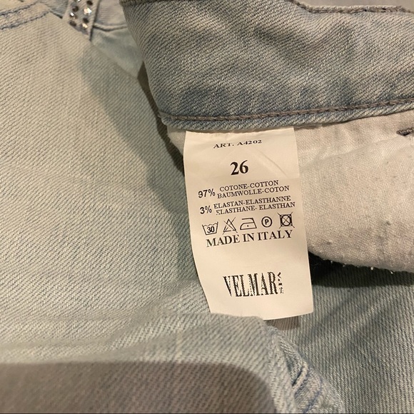 Blugirl Folies Distressed Light Denim Size 26 - Picture 7 of 11